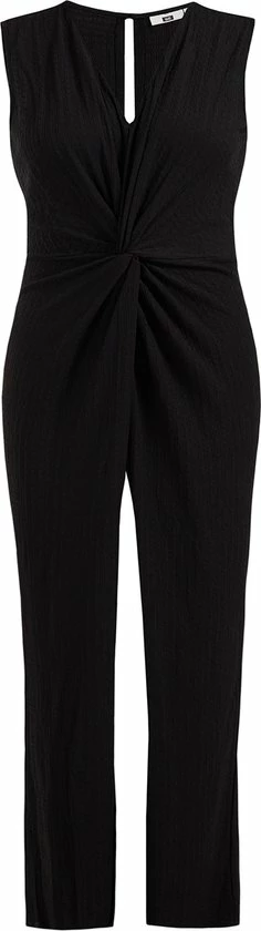 WE Fashion Dames Jumpsuit Met Knoopdetail En Structuur 4 WE Fashion Dames Jumpsuit Met Knoopdetail En Structuur - Afbeelding 2