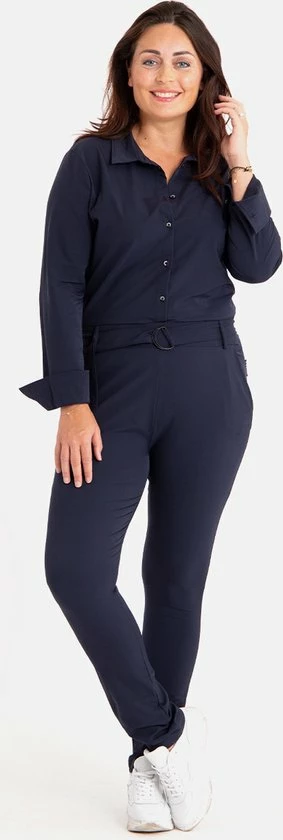 Blauwe Jumpsuit Van Je M'appelle - Dames - Travelstof - Maat L - 5 Maten Beschikbaar 17 Blauwe Jumpsuit Van Je M'appelle - Dames - Travelstof - Maat L - 5 Maten Beschikbaar - Afbeelding 15