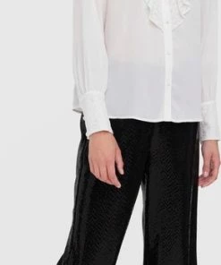 Vero Moda Blouse Vmnorma L/s Shirt Wvn Btq 10279852 Cloud Dancer Dames Maat - L -Exporteren dameskleding winkel 291x840 2