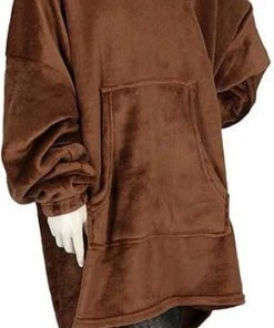 Apollo Oversized Beren Hoodie Kids | Donker Bruin | One Size | Hoodie Jongens | Hoodie Deken | Hoodie Meisjes