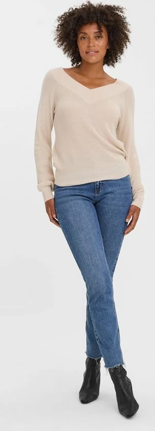 Vero Moda Trui Vmnewlexsun Ls Double V-nck Blouse 10275763 Birch Dames Maat - S 5 Vero Moda Trui Vmnewlexsun Ls Double V-nck Blouse 10275763 Birch Dames Maat - S - Afbeelding 3