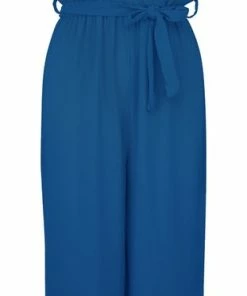 Dressqode Ruffel Jumpsuit Blauw