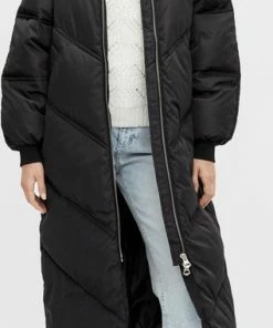 Pieces PCFELICITY LONG PUFFER JACKET Dames Jas Black - Maat L -Exporteren dameskleding winkel 317x840 3