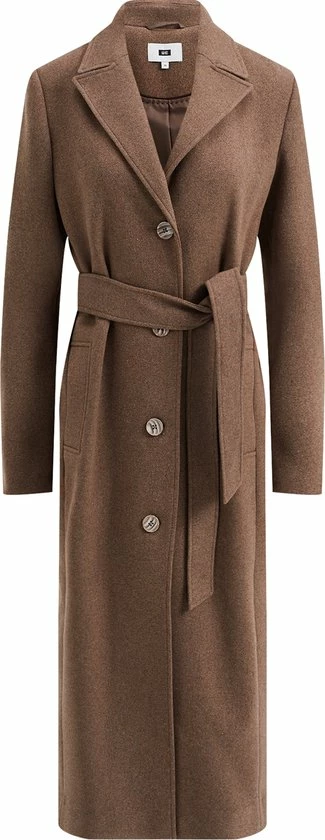 WE Fashion Dames Wolmix Jas Met Ceintuur 3 WE Fashion Dames Wolmix Jas Met Ceintuur