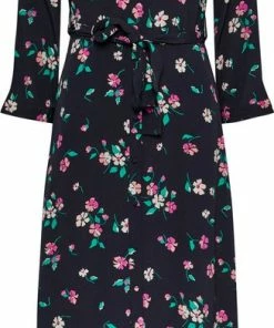 Pieces Curve PIECES PCNIKITA APRIL 3/4 MIDI DRESS BC QX Dames Jurk - Maat 48