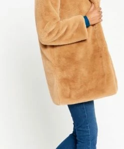LOLALIZA Lange Faux Fur Jas - Camel - Maat S -Exporteren dameskleding winkel 338x840 4