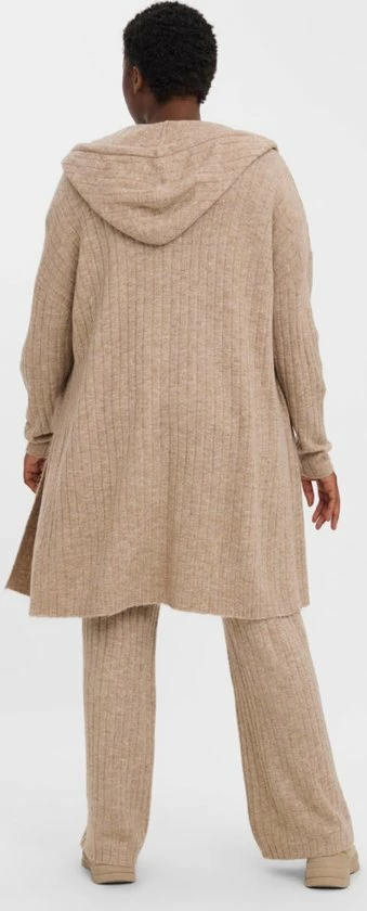 VERO MODA Curve VMLulu Lefile Open Hood Cardigan Curve Silver Mink/W. Melange 5 VERO MODA Curve VMLulu Lefile Open Hood Cardigan Curve Silver Mink/W. Melange - Afbeelding 3