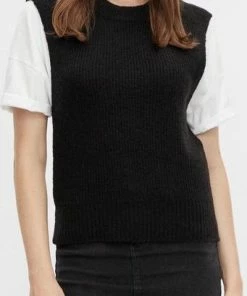 Pieces Dames Top - Gebreide Spencer - Zwart - Maat L -Exporteren dameskleding winkel 341x840 1