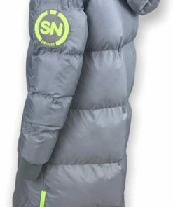 La Pèra Licht Grijze Lange Winterjas Dames Puffer Jas Dames - Maat L -Exporteren dameskleding winkel 346x840