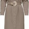 Only Jurk Onlarcadia L/s Fitted Long Dress Pn 15267226 Walnut Dames Maat - M