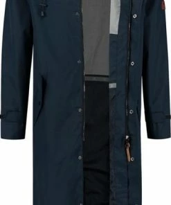 MGO Leisure Wear MGO Storm Extra Lange Regenjas - Dames Jack - Blauw - Maat XL -Exporteren dameskleding winkel 353x840 1