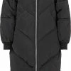 Pieces PCFELICITY LONG PUFFER JACKET Dames Jas Black - Maat XL