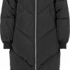 Pieces PCFELICITY LONG PUFFER JACKET Dames Jas Black - Maat L