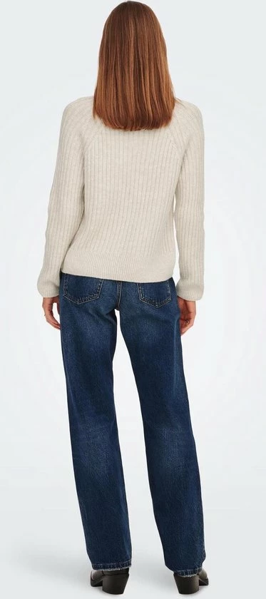 Only Trui Onlleise Freya Ls Zip High Neck Pullover 15268818 Birch/melange Dames Maat - S 7 Only Trui Onlleise Freya Ls Zip High Neck Pullover 15268818 Birch/melange Dames Maat - S - Afbeelding 5