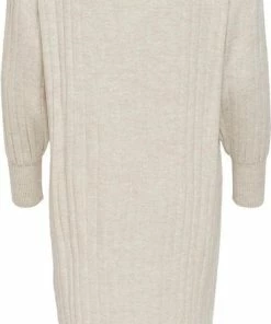 Only Jurk Onlnew Tessa L/s Midi V Dress Knt Noos 15236372 Pumice Stone/w. Melange Dames Maat - XL -Exporteren dameskleding winkel 374x840