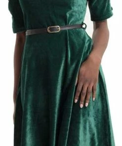 Voodoo Vixen Lange Jurk -XL- Penelope Fluwelen Groen