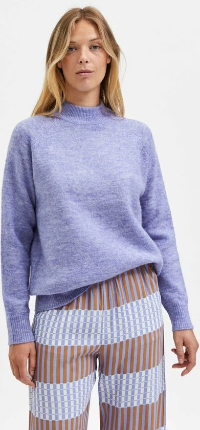 Selected Femme Lulu Ls Knit High Neck B Truien & Vesten - Paars 8 Selected Femme Lulu Ls Knit High Neck B Truien & Vesten - Paars - Afbeelding 6