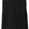 Merkloos Dames Gebreide Rok Plisse Zwart - Lang | Maat S/M