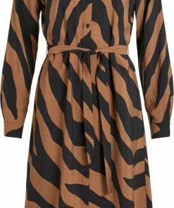 VILA VIDOGMA ZEB L/S MID CALF SHIRT DRESS/SU Dames Jurk - Maat 40