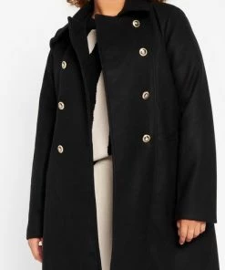 LOLALIZA Lange Jas Met Knopen - Zwart - Maat 38 14 LOLALIZA Lange Jas Met Knopen - Zwart - Maat 38 -Exporteren dameskleding winkel 414x840