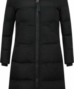 Matogla Extra Lange Winterjas Dames Met Kunst Bontkraag - Zwart -Exporteren dameskleding winkel 415x840 6