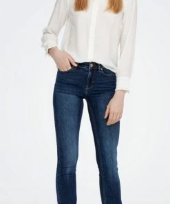 Only Jeans Onlblush Mid Flared Dnm Tai021 Noos 15264050 Dark Blue Denim Dames Maat - W32 X L32 -Exporteren dameskleding winkel 416x840 5