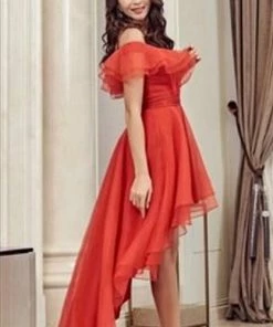 Merkloos Jurk Feestdagen - Rood - Maat XL -Exporteren dameskleding winkel 417x840 4