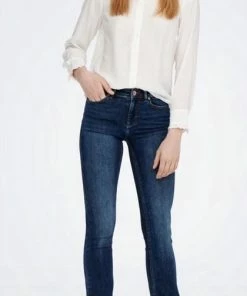 Only Jeans Onlblush Mid Flared Dnm Tai021 Noos 15264050 Dark Blue Denim Dames Maat - W32 X L32 -Exporteren dameskleding winkel 420x840 6