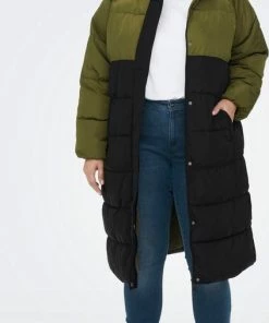 ONLY CARMAKOMA CARBECCA LONG PUFFER OTW Dames Gequilte Jas - Maat M-46/48
