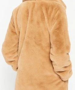 LOLALIZA Lange Faux Fur Jas - Camel - Maat L -Exporteren dameskleding winkel 423x840 8