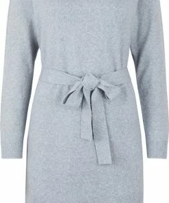 PIECES PCCAVA LS O-NECK KNIT DRESS NOOS BC Dames Jurk - Maat L