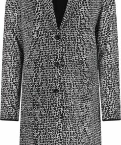 Zoso Blazer Miranda Long Blazer 224 Black/offwhite Dames Maat - M