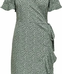 ONLY ONLOLIVIA S/S WRAP DRESS WVN NOOS Dames Jurk - Maat 40