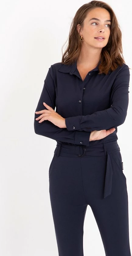 Blauwe Jumpsuit Van Je M'appelle - Dames - Travelstof - Maat L - 5 Maten Beschikbaar 20 Blauwe Jumpsuit Van Je M'appelle - Dames - Travelstof - Maat L - 5 Maten Beschikbaar - Afbeelding 18