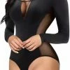 Merkloos Dames V-shaper Bodysuit Met Lange Mouwen - Zachte Rekbare Stof - Zwarte Kleur 1 Merkloos Dames V-shaper Bodysuit Met Lange Mouwen - Zachte Rekbare Stof - Zwarte Kleur -Exporteren dameskleding winkel 434x840 6