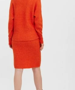 Vero Moda Trui Vmbrenda Ls Roll-neck Blouse Ga 10271448 Paprika Dames Maat - L -Exporteren dameskleding winkel 435x840 1