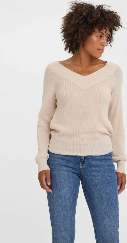 Vero Moda Trui Vmnewlexsun Ls Double V-nck Blouse 10275763 Birch Dames Maat - S 4 Vero Moda Trui Vmnewlexsun Ls Double V-nck Blouse 10275763 Birch Dames Maat - S - Afbeelding 2