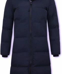 Matogla Puffer Jacket Dames Lang Getailleerd - 8606 - Blauw