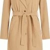 VILA VIPOKO LONG BELT COAT Sesame NOOS Dames Jas - Maat 34