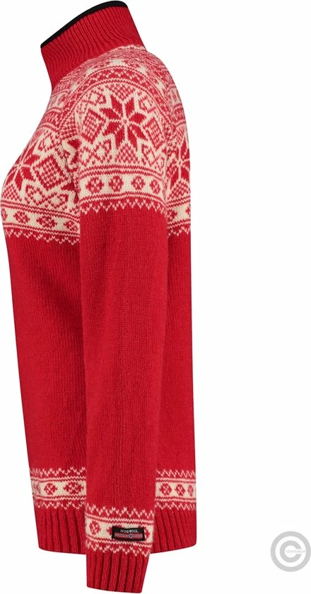 John Brilliant Noorse Dames Trui In Setesdals-design Van 100% Zuivere Wol, Rood (XXL) 5 John Brilliant Noorse Dames Trui In Setesdals-design Van 100% Zuivere Wol, Rood (XXL) - Afbeelding 3