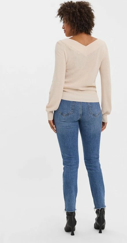 Vero Moda Trui Vmnewlexsun Ls Double V-nck Blouse 10275763 Birch Dames Maat - S 6 Vero Moda Trui Vmnewlexsun Ls Double V-nck Blouse 10275763 Birch Dames Maat - S - Afbeelding 4