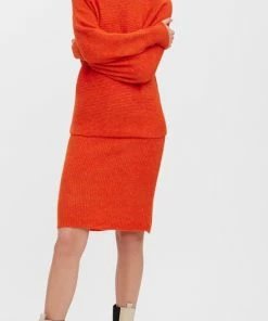 Vero Moda Trui Vmbrenda Ls Roll-neck Blouse Ga 10271448 Paprika Dames Maat - L -Exporteren dameskleding winkel 441x840