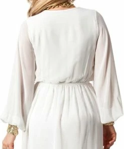 Produkt John Zack - Witte Chiffon Jurk Met Pailletten / 3XL -Exporteren dameskleding winkel 441x840 4