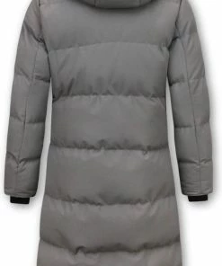 Matogla Lange Gewatteerde Jas Dames Getailleerd - 8606 - Grijs 9 Matogla Lange Gewatteerde Jas Dames Getailleerd - 8606 - Grijs -Exporteren dameskleding winkel 442x840 6