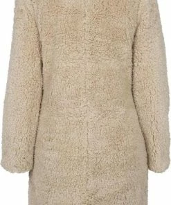 Urban Classics Dames Soft Sherpa Coat Zand -Exporteren dameskleding winkel 447x840