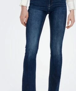 Only Jeans Onlblush Mid Flared Dnm Tai021 Noos 15264050 Dark Blue Denim Dames Maat - W32 X L32 -Exporteren dameskleding winkel 450x840 5