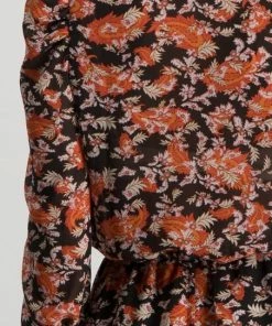 Colourful Rebel Ivy Flower Jurk Oranje Dames - Wijduitlopende Fit - Polyester - M -Exporteren dameskleding winkel 453x840 5