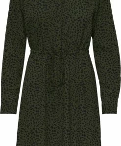JDY JDYPIPER L/S SHIRT STRING DRESS WVN Dames Jurk - Maat L