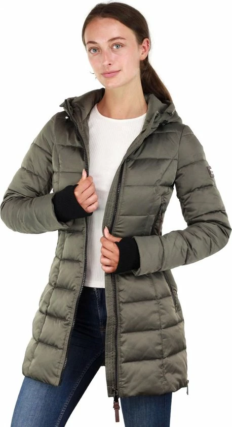 Versano Sky Dames Slim Fit Winterjas XS - Groen 4 Versano Sky Dames Slim Fit Winterjas XS - Groen - Afbeelding 2