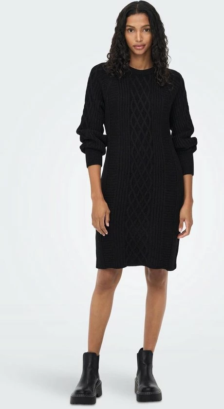 Only Jurk Onlleise Freya L/s Cable Dress Knt 15268813 Black Dames Maat - M 5 Only Jurk Onlleise Freya L/s Cable Dress Knt 15268813 Black Dames Maat - M - Afbeelding 3